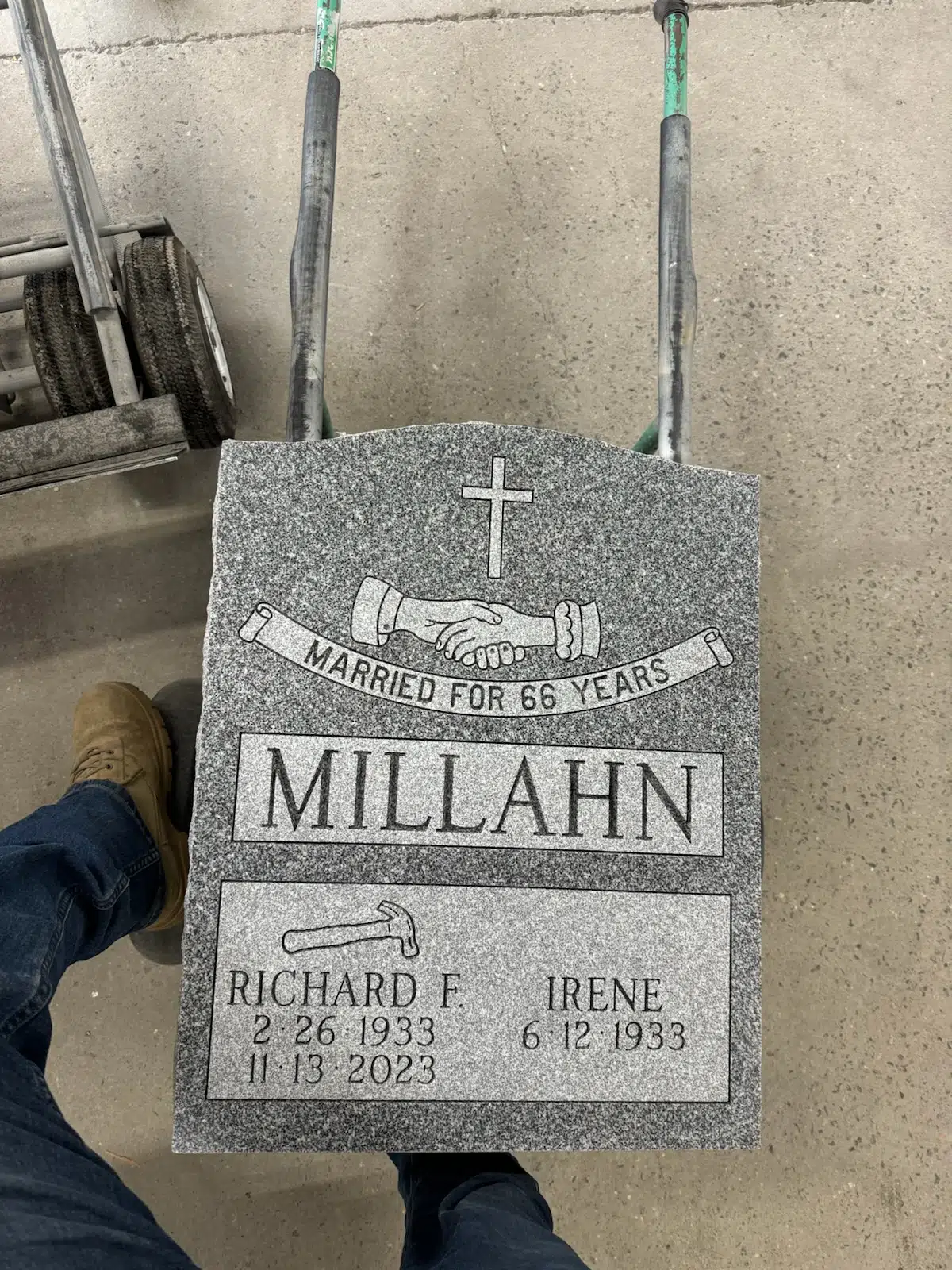 Granite Headstone Design hand-carved by NJ Gravestone Designs in NJ — image 3