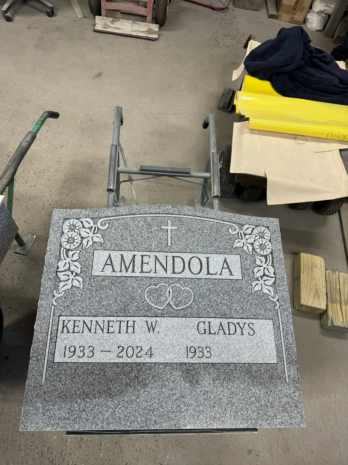 Granite Headstone Design hand-carved by NJ Gravestone Designs in NJ — image 2